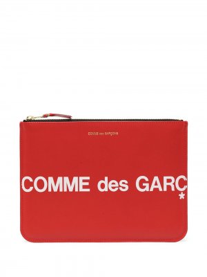 Кошелек с логотипом Comme Des Garçons Wallet. Цвет: красный