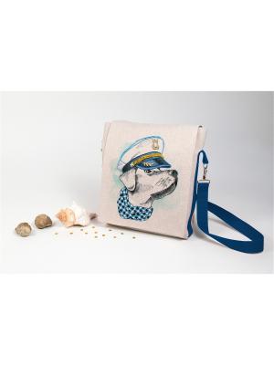 Набор для шитья и вышивки текстильная сумка- планшет Моряк Матренин Посад. Цвет: серый, голубой
