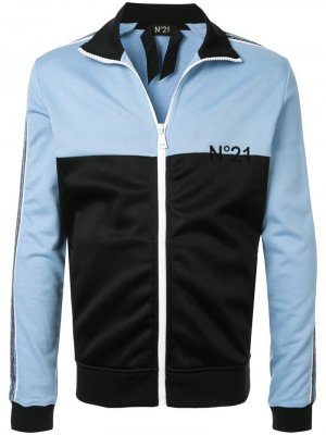 Спортивная куртка дизайна колор-блок Nº21. Цвет: синий