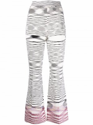 Flared knitted trousers Missoni. Цвет: белый