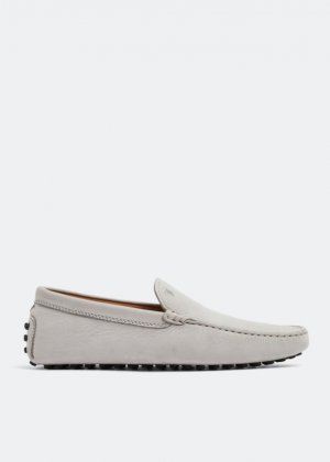 Лоферы TOD'S Gommino driving loafers, серый Tod's