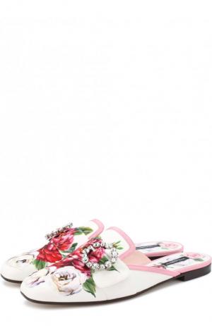 Текстильные сабо Jackie с принтом Dolce & Gabbana. Цвет: разноцветный