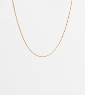 Позолоченное витое ожерелье-цепочка из стерлингового серебра -Золотистый Kingsley Ryan