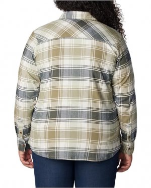 Рубашка Plus Size Calico Basin Flannel Long Sleeve Shirt, цвет Stone Green Dimensional Buffalo Columbia