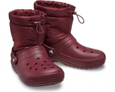 Ботинки Classic Lined Neo Puff Boot, цвет Garnet Crocs
