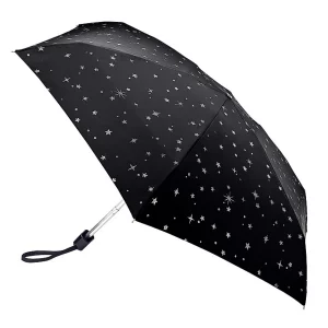 Зонт женский L501 черный/звезды Fulton