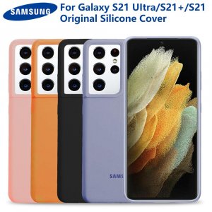 Оригинальный силиконовый чехол для GALAXY S21 + Plus Ultra 5G, противоударный мягкий телефона Samsung