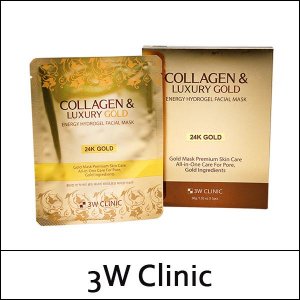 [Клиника 3W] 3WКлиника (б) Гидрогелевая маска для лица с коллагеном и роскошной золотой энергией (30 г * 5 шт.) 1 пакет 3w Clinic
