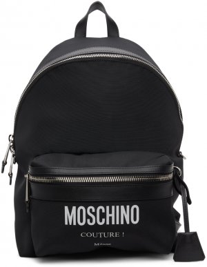 Black Cordura® Couture Backpack Moschino. Цвет: a2555 black