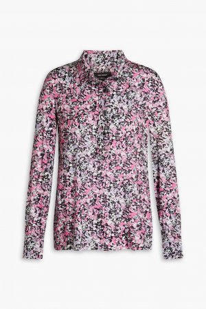 Рубашка-поло из джерси с цветочным принтом ISABEL MARANT, розовый Marant