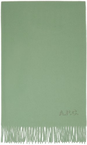 Зеленый шарф Alix Brodée A.P.C.