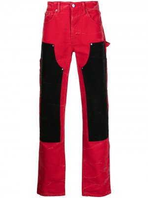 Прямые джинсы средней посадки Bossi Sportswear. Цвет: красный