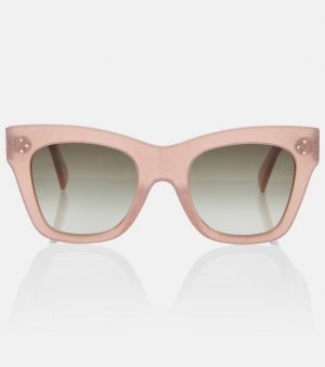 Яркие солнцезащитные очки «кошачий глаз» с 3 точками , черный Celine Eyewear