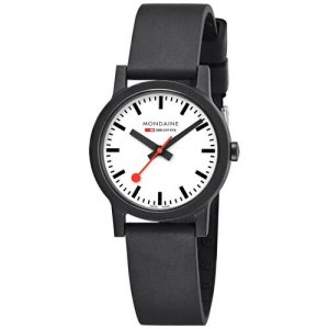Швейцарские наручные часы MS1.32110.RB Mondaine. Цвет: черный