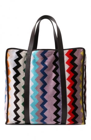 Текстильная пляжная сумка Missoni. Цвет: разноцветный