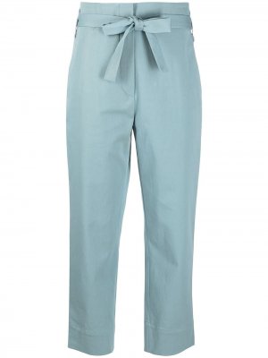 Укороченные брюки с завязками Odeeh. Цвет: синий