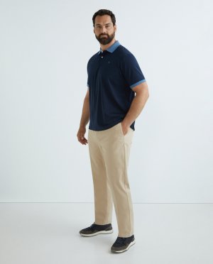 Мужские брюки-чиносы стандартного размера из хлопка и лайкры больших размеров , бежевый Hackett. Цвет: бежевый
