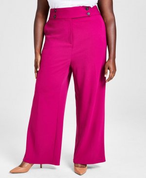 Широкие брюки из крепа с аквалангом больших размеров , фиолетовый Calvin Klein