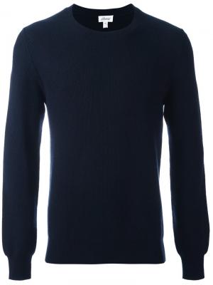Пуловер с круглым вырезом Brioni. Цвет: синий