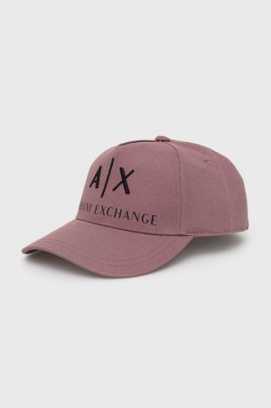 Хлопчатобумажная шапка , фиолетовый Armani Exchange