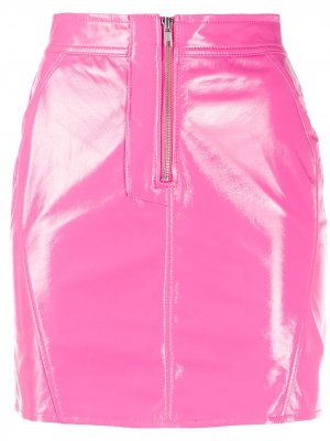Виниловая юбка мини Fiorucci. Цвет: розовый
