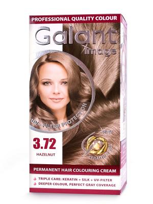 Cтойкая крем-краска для волос GALANT 3.72 кофейный блондин, 115 мл., (Болгария) Image. Цвет: коричневый
