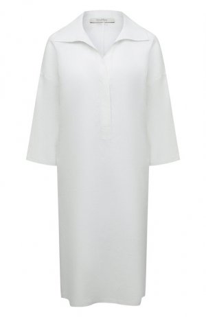 Льняное платье Max Mara. Цвет: белый