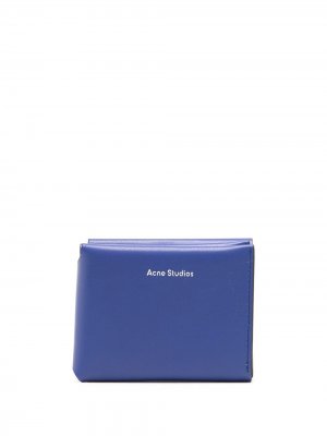 Бумажник с логотипом Acne Studios. Цвет: синий