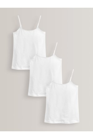 Комплект из 3 футболок на эластичных бретелях , белый Next