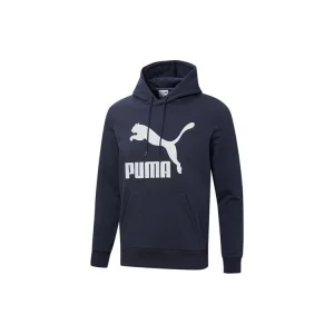 С принтом логотипа алфавита, повседневный пуловер длинными рукавами, мужские топы, темно-синий 536742-43 Puma