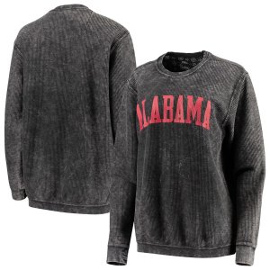 Женский свитер Pressbox Black Alabama Crimson Tide с удобным шнурком в винтажном стиле, базовый пуловер аркой Unbranded