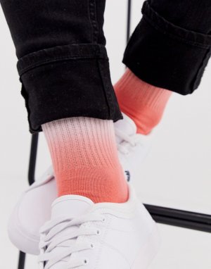 Спортивные носки с эффектом омбре -Красный ASOS DESIGN