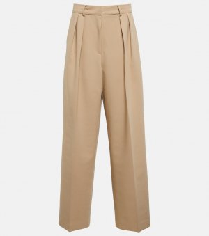 Прямые брюки Corrin со складками THE FRANKIE SHOP, бежевый Shop
