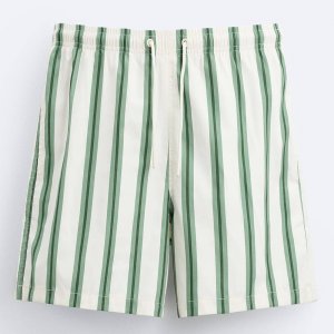Плавки Zara Striped, темно-зеленый