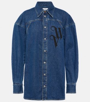 Джинсовая рубашка с логотипом , синий Vivienne Westwood
