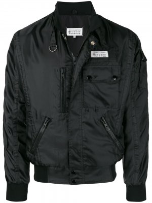 Куртка-бомбер с карманами Maison Margiela. Цвет: черный
