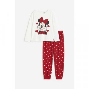 Пижама , размер 110/116, красный, белый H&M. Цвет: красный/белый/белый-красный