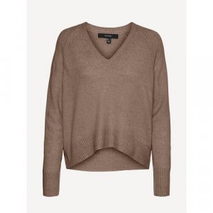 Пуловер , свободный силуэт, размер S, серый Vero Moda. Цвет: серый