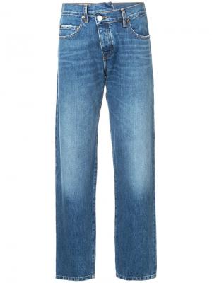 Укороченные джинсы прямого кроя Monse. Цвет: синий