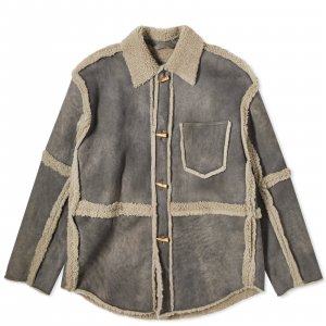 Куртка Larrie Shearling Shirt, серо-коричневый Acne Studios