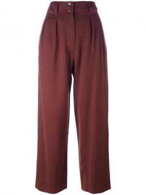 Классические брюки с завышенной талией Alaïa Vintage. Цвет: коричневый