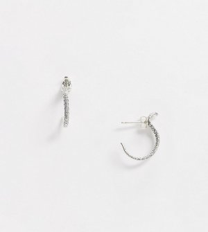 Серебряные серьги-кольца в виде змеи -Серебряный Regal Rose