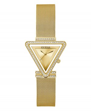 Женские часы из нержавеющей стали с золотистым блеском, сетчатый браслет, 34 мм GUESS, золотой Guess