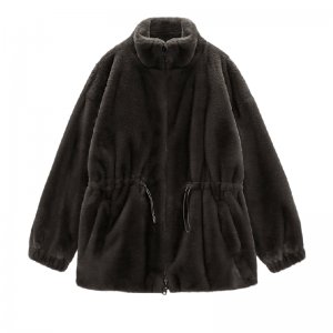 Куртка утепленная Zara Faux, серо-коричневый