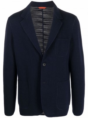 Однобортный пиджак узкого кроя Missoni. Цвет: синий