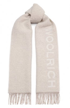 Шерстяной шарф Woolrich. Цвет: кремовый