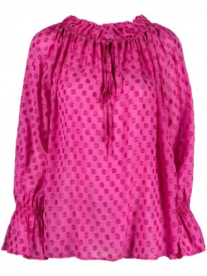 LAutre Chose блузка в горох с пышными рукавами L'Autre. Цвет: розовый