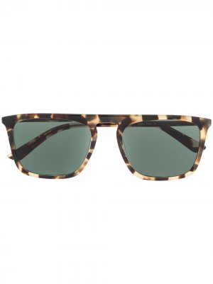 Солнцезащитные очки в квадратной оправе черепаховой расцветки Calvin Klein. Цвет: коричневый