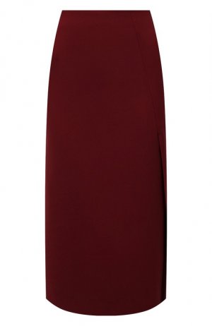 Шерстяная юбка Loro Piana. Цвет: бордовый
