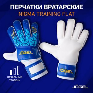 Вратарские перчатки Nigma Training Flat, размер 8, белый, синий Jogel. Цвет: синий/голубой/белый